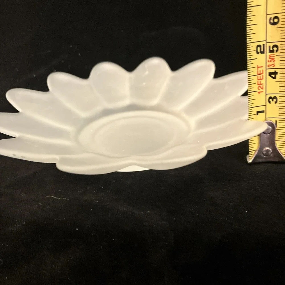 Celestial Ball Indiana Glass Pillar Holder Satin Frost EAPG Sunburst Pattern
